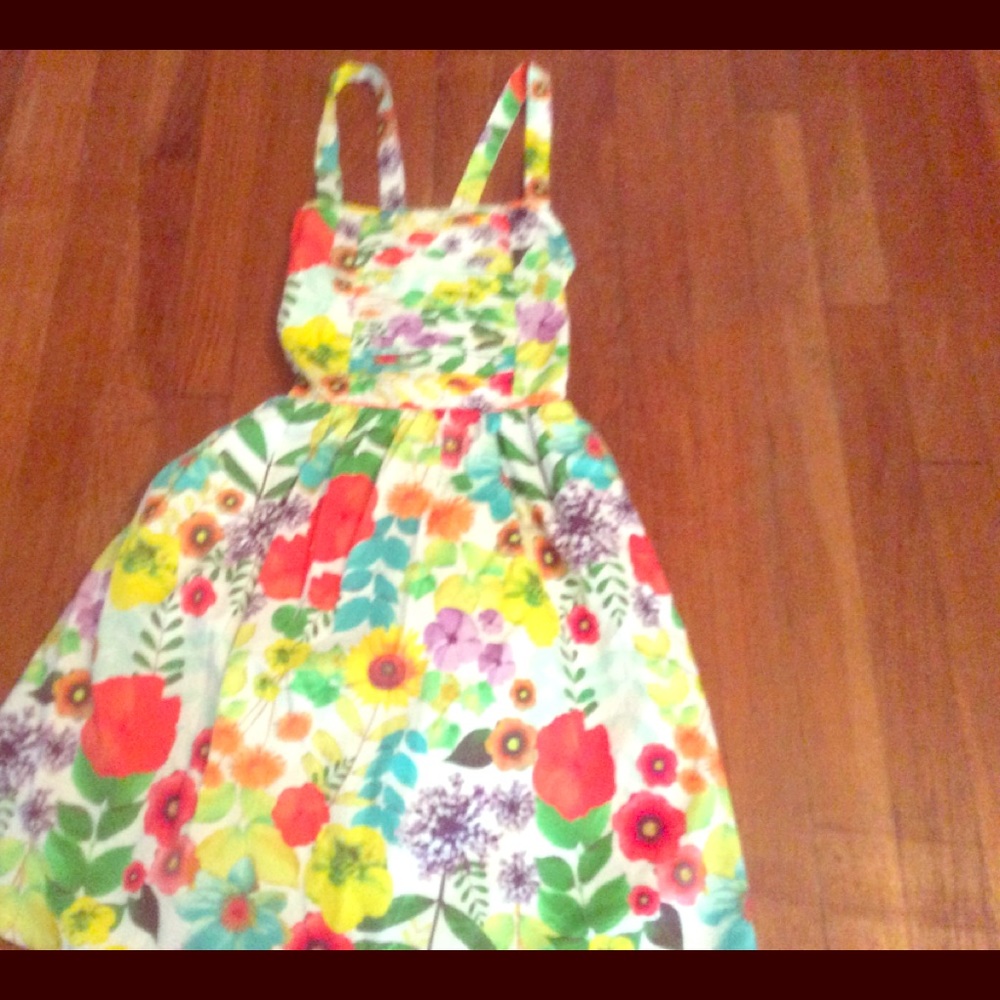 Colorful Floral Girls Dress